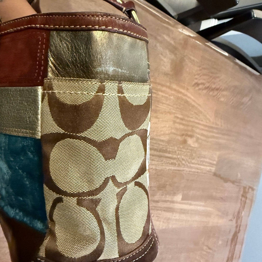 Patchwork Canvas and Leather Bag. REPOSH